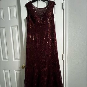 Long Burgundy dress